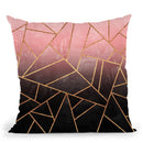 Pink And Black Stone Throw Pillow By Elisabeth Fedrikson
