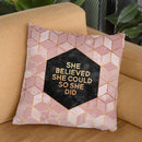 She Believede Could Soe Did Throw Pillow By Elisabeth Fedrikson