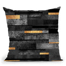 Urban Black And Gold Throw Pillow By Elisabeth Fedrikson