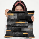 Urban Black And Gold Throw Pillow By Elisabeth Fedrikson