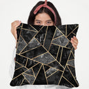 Black Stone Throw Pillow By Elisabeth Fedrikson