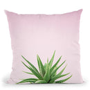 Succulent Simplicity I On Pink Throw Pillow By Felicity Bradley