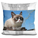 Grumpy Cat The Only Weight I Need To Lose Throw Pillow