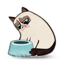 Grumpy Cat Fill My Bowl Throw Pillow