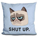 Grumpy Cat Shut Up Throw Pillow