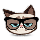 Grumpy Cat Nerd Throw Pillow
