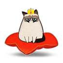 Grumpy Cat Royalty Treatment Throw Pillow