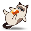 Grumpy Cat Too Much Pumpkin Pie Throw Pillow