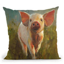 Morning Pig Throw Pillow By Image Conscious