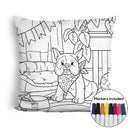 French bulldog home coloring pillow Made In USA