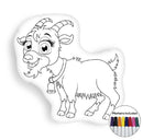 Goat coloring pillow Made In USA