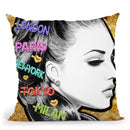 Around The World Color Throw Pillow by Jodi Pedri