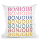 Bonjour Pastel Throw Pillow By June Journal