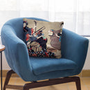 Three Women Playing Musical Throw Pillow By Katsushika Hokusai