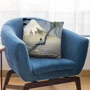 Boy On Mt Fuji Throw Pillow By Katsushika Hokusai