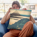 Cushion Pine At Aoyama (Aoyama Enza No Matsu) Throw Pillow By Katsushika Hokusai