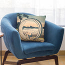 Fujimigahara In Owari Province (Bish_ Fujimigahara) Throw Pillow By Katsushika Hokusai