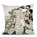Courtesan Asleep Throw Pillow By Katsushika Hokusai