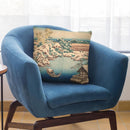 Snow On The Sumida River (Sumida) Throw Pillow By Katsushika Hokusai