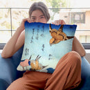 Flora And Fauna Throw Pillow By Katsushika Hokusai