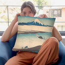 The Tama River, Musashi Province Throw Pillow By Katsushika Hokusai