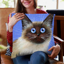 Blue Caboose Throw Pillow By Kim Huskins