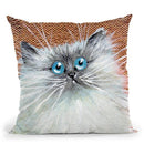 Copper Kitten Throw Pillow By Kim Huskins
