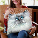Copper Kitten Throw Pillow By Kim Huskins