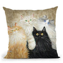 Die Flauschige Bande (The Fluffy Gang) Throw Pillow By Kim Huskins