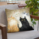 Die Flauschige Bande (The Fluffy Gang) Throw Pillow By Kim Huskins