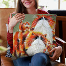 Eight More Paws Throw Pillow By Kim Huskins