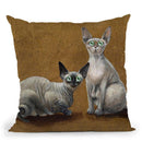 Fluffy And Coco Throw Pillow By Kim Huskins