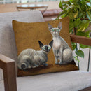 Fluffy And Coco Throw Pillow By Kim Huskins