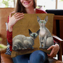 Fluffy And Coco Throw Pillow By Kim Huskins