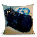 Kit Nap Throw Pillow By Kim Huskins