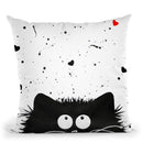 Loving Feline Throw Pillow By Kim Huskins