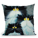 Meet The Purrents Throw Pillow By Kim Huskins