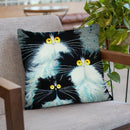 Meet The Purrents Throw Pillow By Kim Huskins
