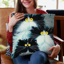 Meet The Purrents Throw Pillow By Kim Huskins
