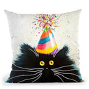 Party Cat Throw Pillow By Kim Huskins