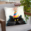 Party Cat Throw Pillow By Kim Huskins