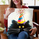 Party Cat Throw Pillow By Kim Huskins