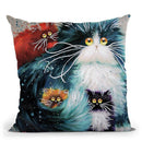 Purrenting Throw Pillow By Kim Huskins