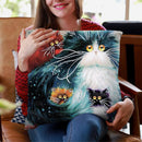 Purrenting Throw Pillow By Kim Huskins