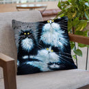 Family Of Furry Throw Pillow By Kim Huskins