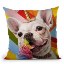 Rainbow Party Throw Pillow By Lucia Heffernan