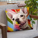 Rainbow Party Throw Pillow By Lucia Heffernan