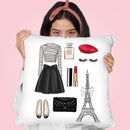 Paris Essencials Throw Pillow By Lana Leonteva