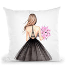 Black Natural Throw Pillow By Lana Leonteva