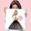 Black Natural Throw Pillow By Lana Leonteva